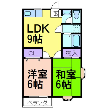 ひまわりコーポ　A棟の物件間取画像